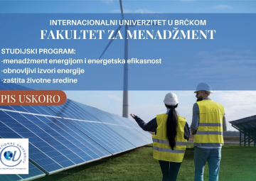 FAKULTET ZA MENAD콯MENT:  Obnovljivi izvori energije, Za코tite �쬴votne sredine, Menad�쬸ent energijom i energetska efikasnost